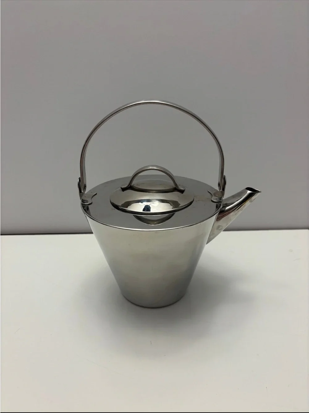 Stainless Steel Teapot with Handle - Silver